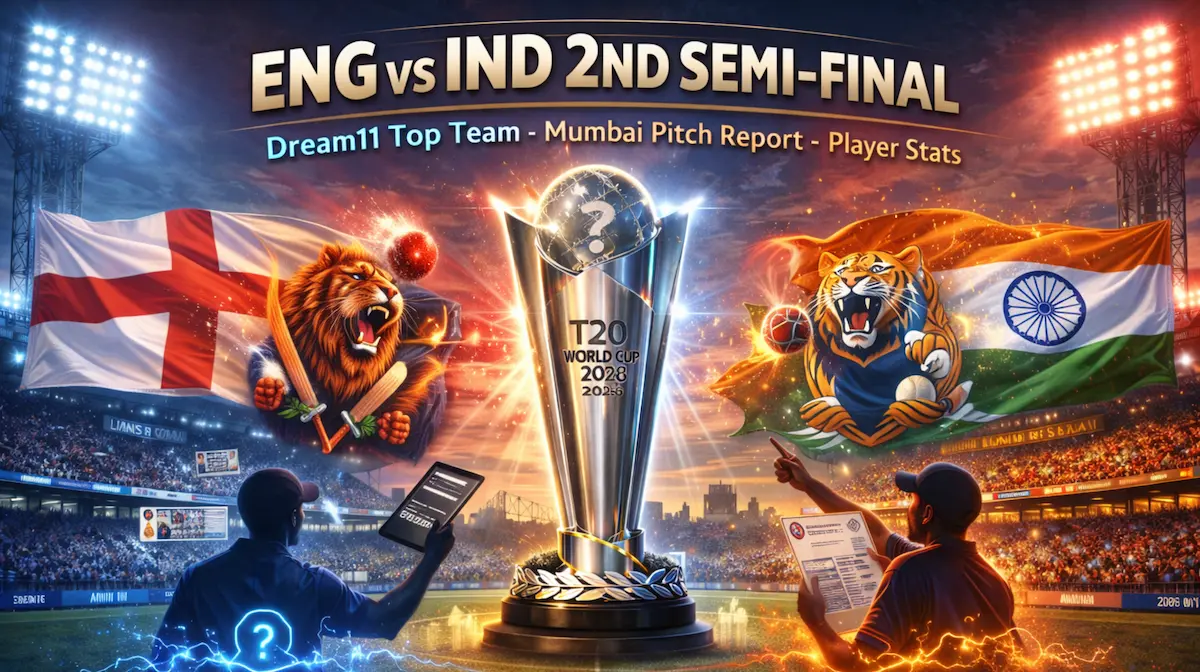ENG vs IND Dream11 Prediction T20 World Cup 2026