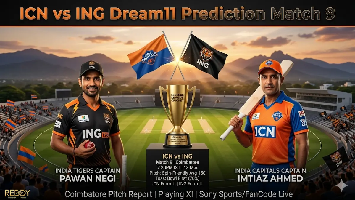ICN vs ING Dream11 Prediction 9th Match