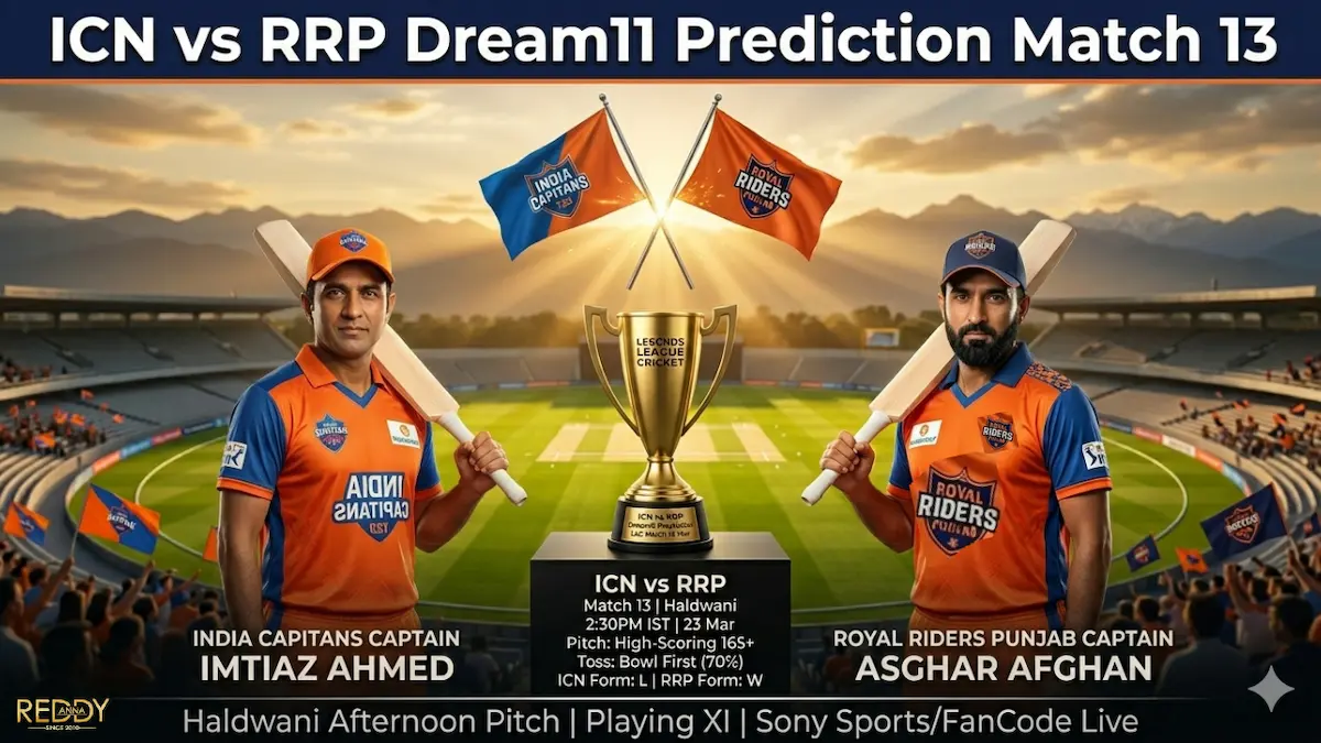 ICN vs RRP Dream11 Prediction Today Match 13th