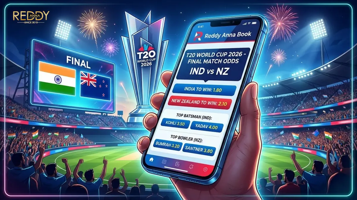 IND vs NZ Match Odds on Reddy Anna Book