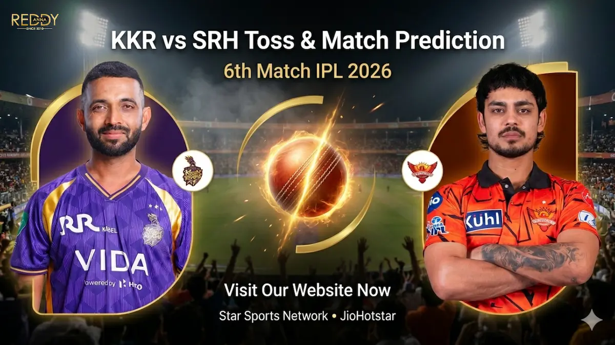 KKR vs SRH Toss & Match Prediction 6th Match IPL 2026