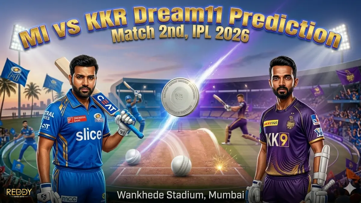 MI vs KKR Dream11 Prediction 2nd Match IPL 2026