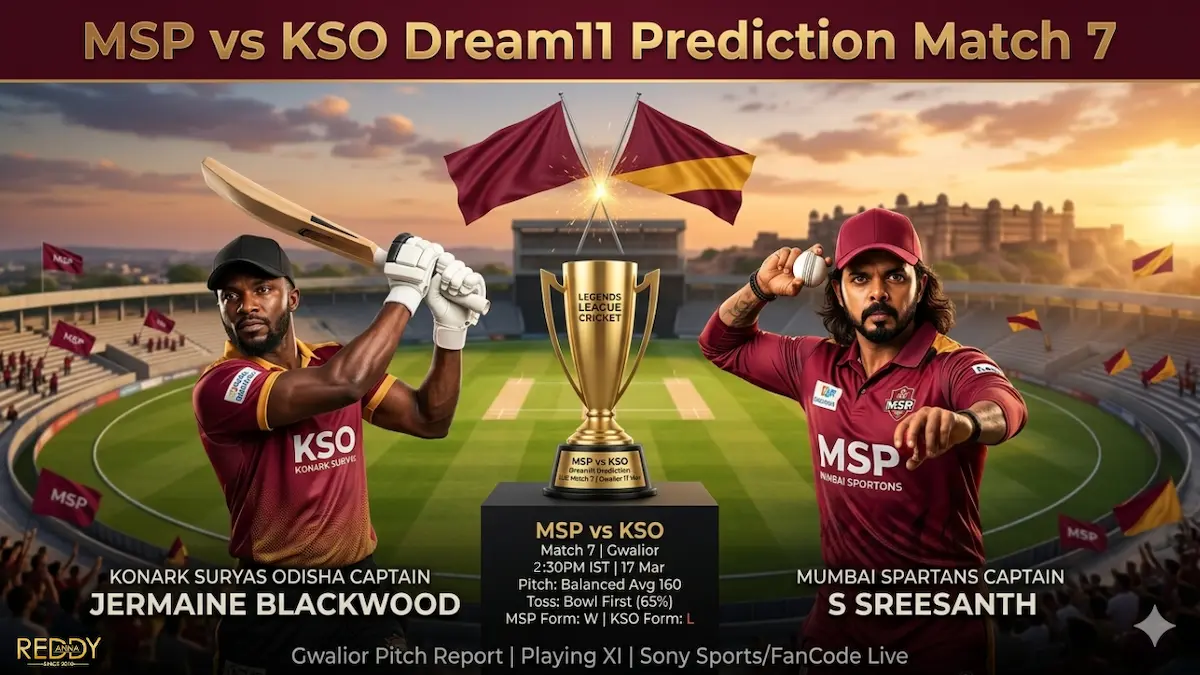 MSP vs KSO Dream11 Prediction 7th Match