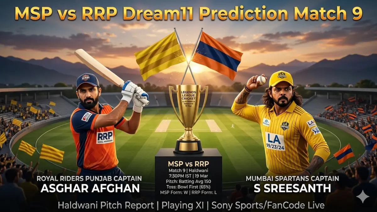 MSP vs RRP Dream11 Prediction Today Match 9th