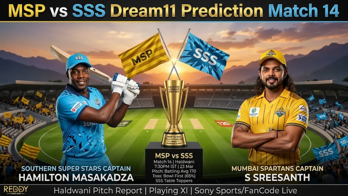 MSP vs SSS Dream11 Prediction Today Match 14th