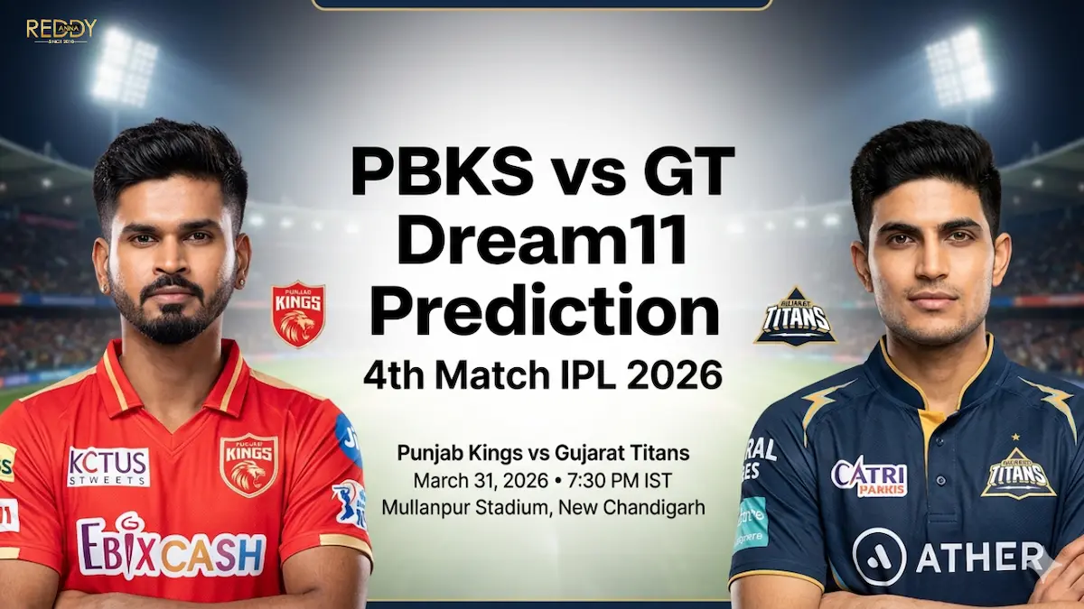 PBKS vs GT Dream11 Prediction Today Match 4th IPL 2026