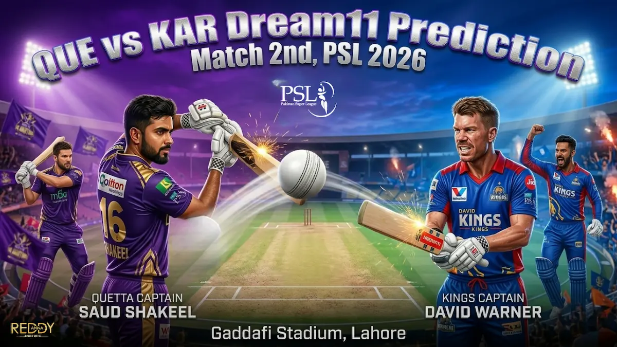 QUE vs KAR Dream11 Prediction Today Match 2nd