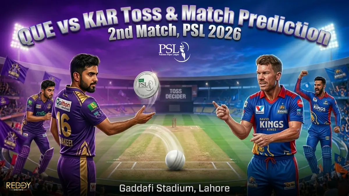 QUE vs KAR Toss & Match Prediction 2nd Match PSL 2026
