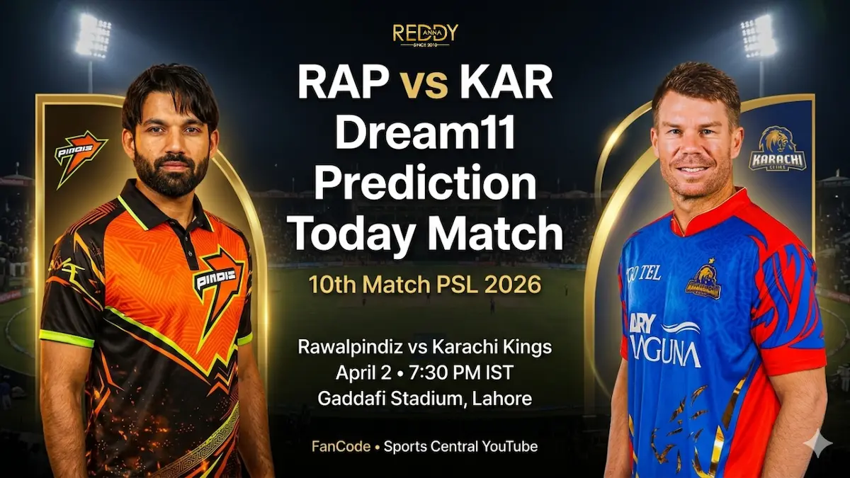 RAP vs KAR Dream11 Prediction Today Match 10th PSL 2026