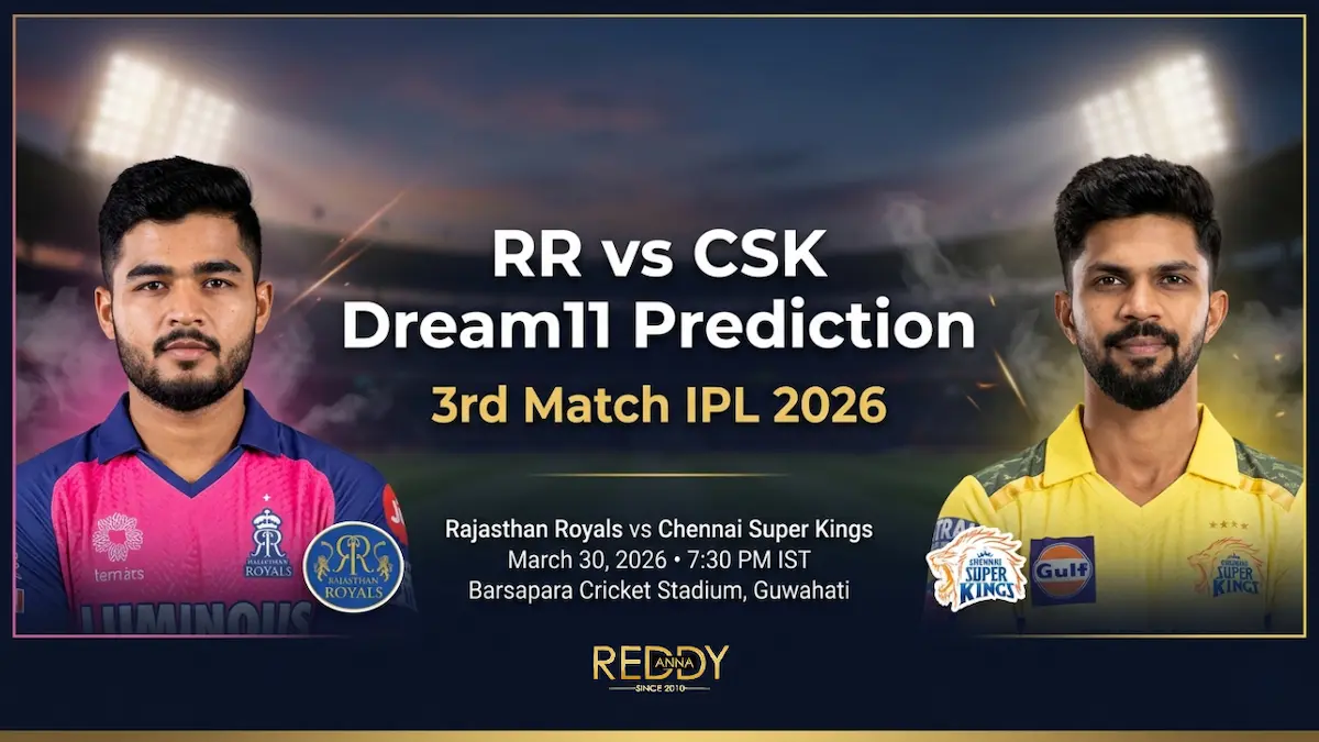 RR vs CSK Dream11 Prediction Today Match 3rd IPL 2026