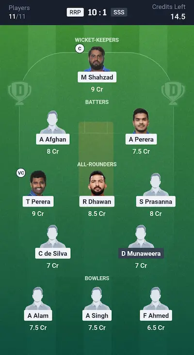 RRP vs SSS Dream11 Prediction Small League Team
