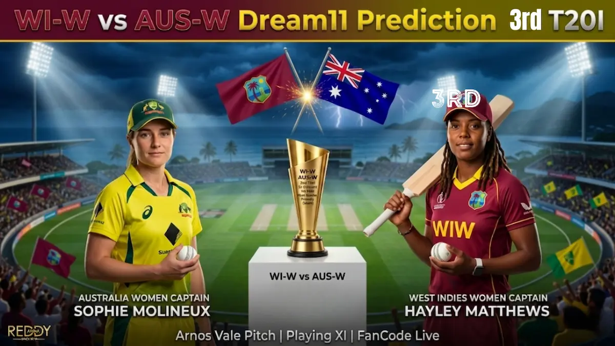 WI W vs AUS W Dream11 Prediction 3rd T20I