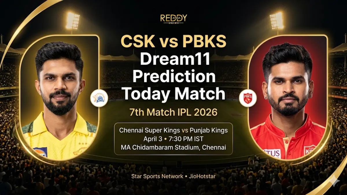 CSK vs PBKS Dream11 Prediction Today Match 7th IPL 2026