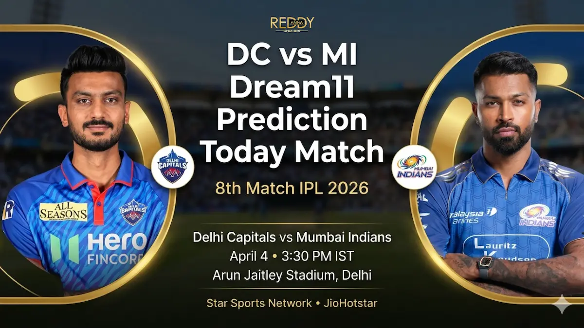 DC vs MI Dream11 Prediction Today Match 8th IPL 2026