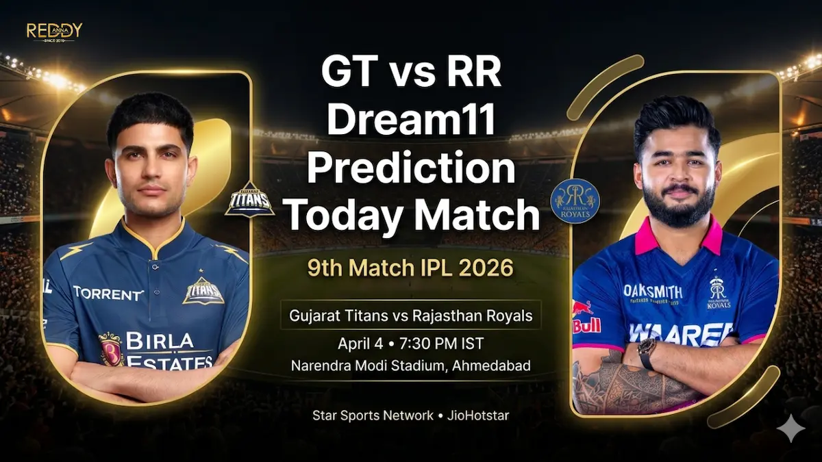 GT vs RR Dream11 Prediction Today Match 9th IPL 2026