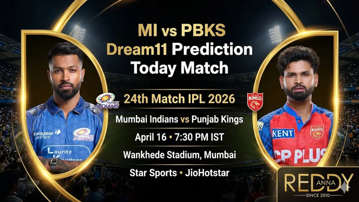 MI vs PBKS Dream11 Prediction Today Match 24th IPL 2026