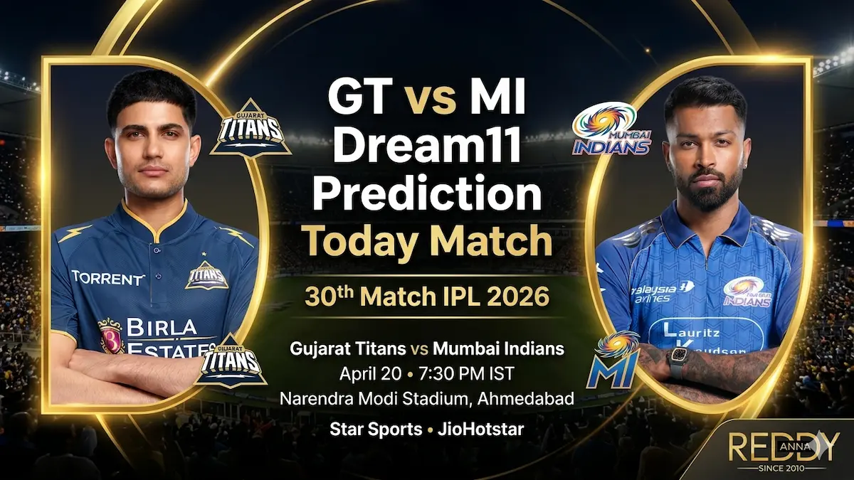 GT vs MI Dream11 Prediction Today Match 1st IPL 2026