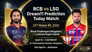 RCB vs LSG Dream11 Prediction Today Match 23rd IPL 2026