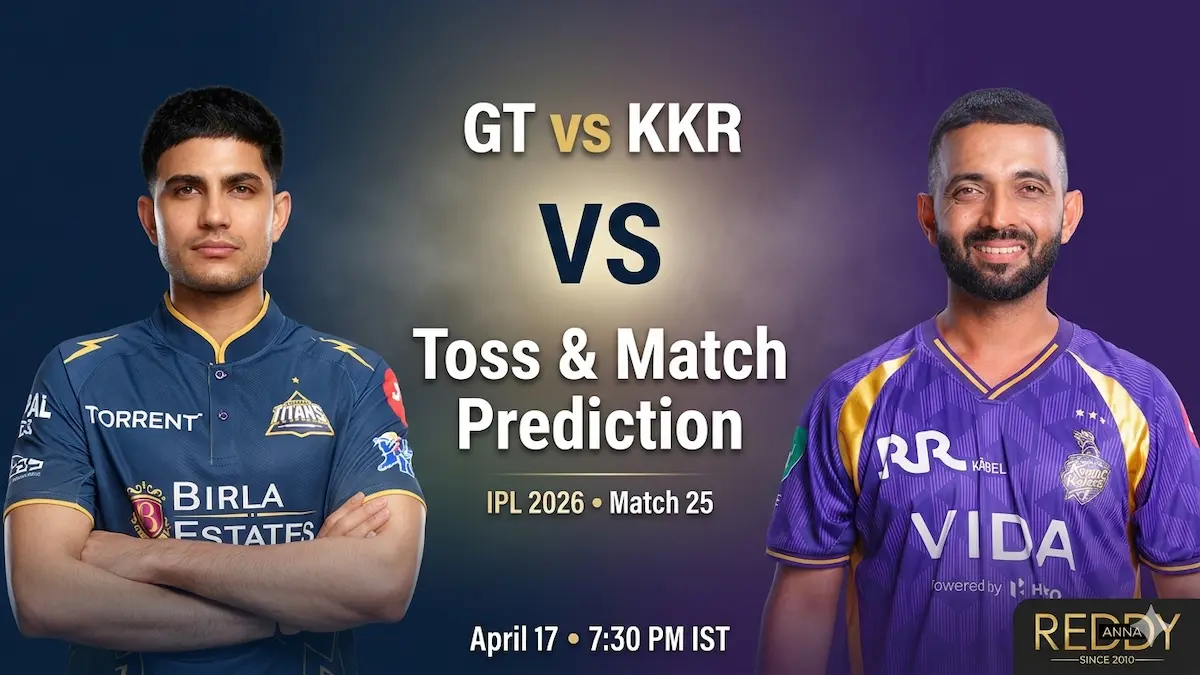 GT vs KKR Toss & Match Prediction 25th Match IPL 2026
