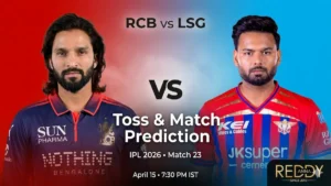 RCB vs LSG Toss & Match Prediction 23rd Match IPL 2026