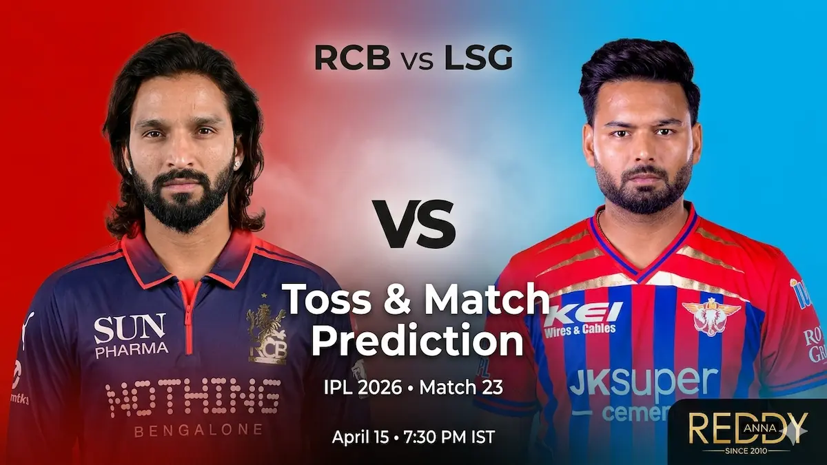 RCB vs LSG Toss & Match Prediction 23rd Match IPL 2026