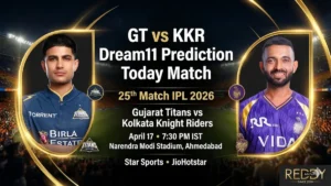 GT vs KKR Dream11 Prediction Today Match 25th IPL 2026