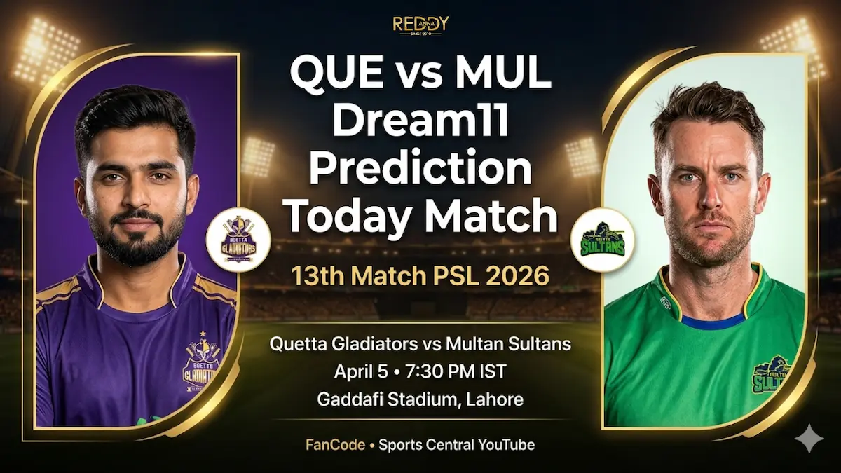 QUE vs MUL Dream11 Prediction Today Match 13th PSL 2026