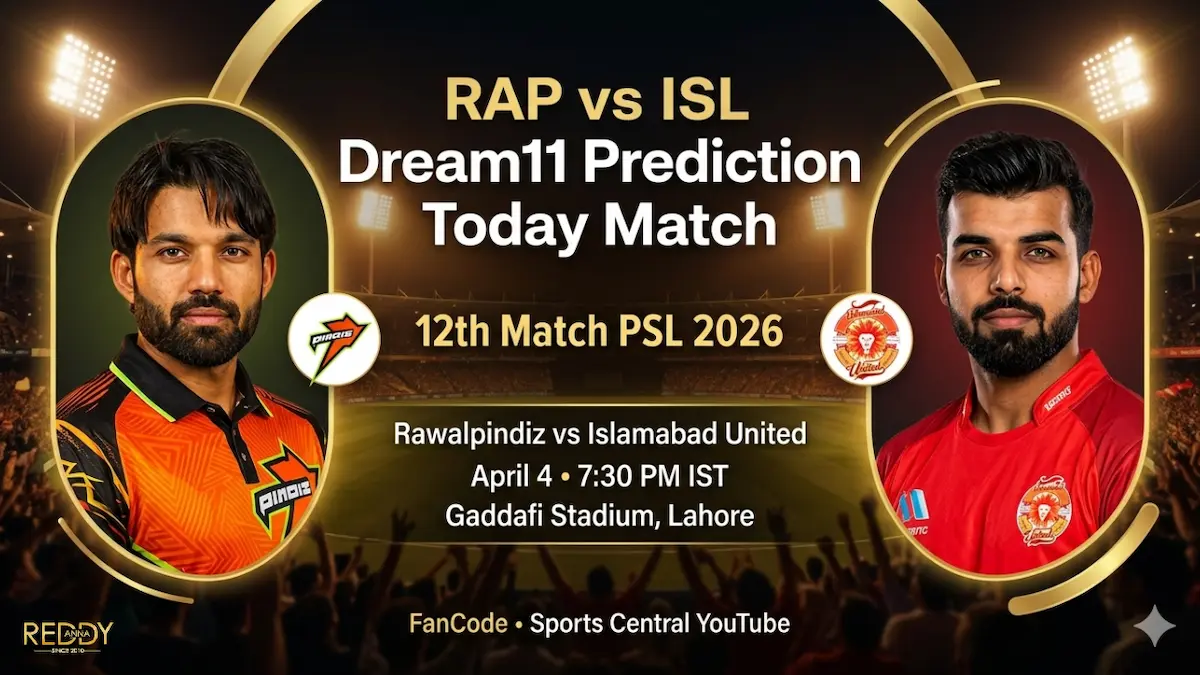 RAP vs ISL Dream11 Prediction Today Match 12th PSL 2026