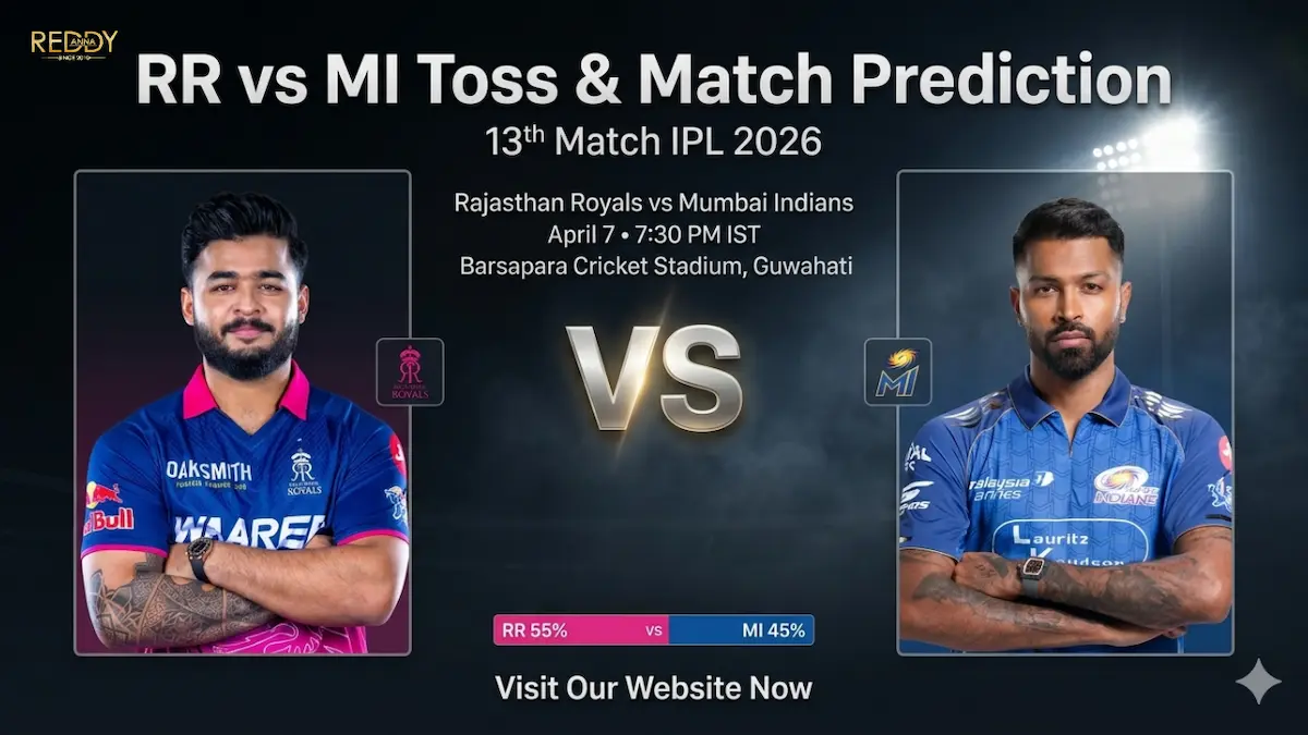 RR vs MI Toss & Match Prediction 13th Match IPL 2026