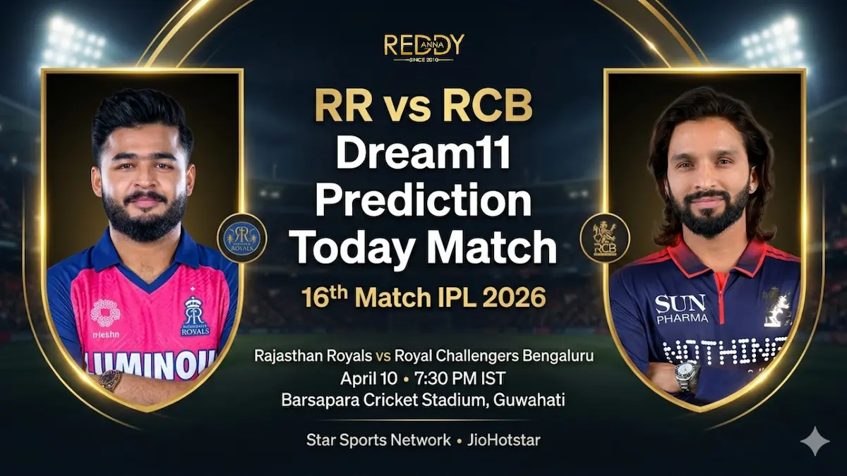 RR vs RCB Dream11 Prediction Today Match 16th IPL 2026