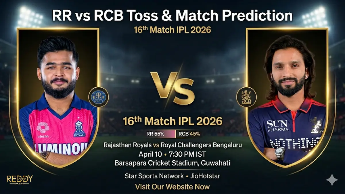 RR vs RCB Toss & Match Prediction 16th March IPL 2026