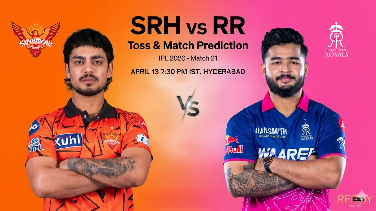 SRH vs RR Toss & Match Prediction 21st Match IPL 2026